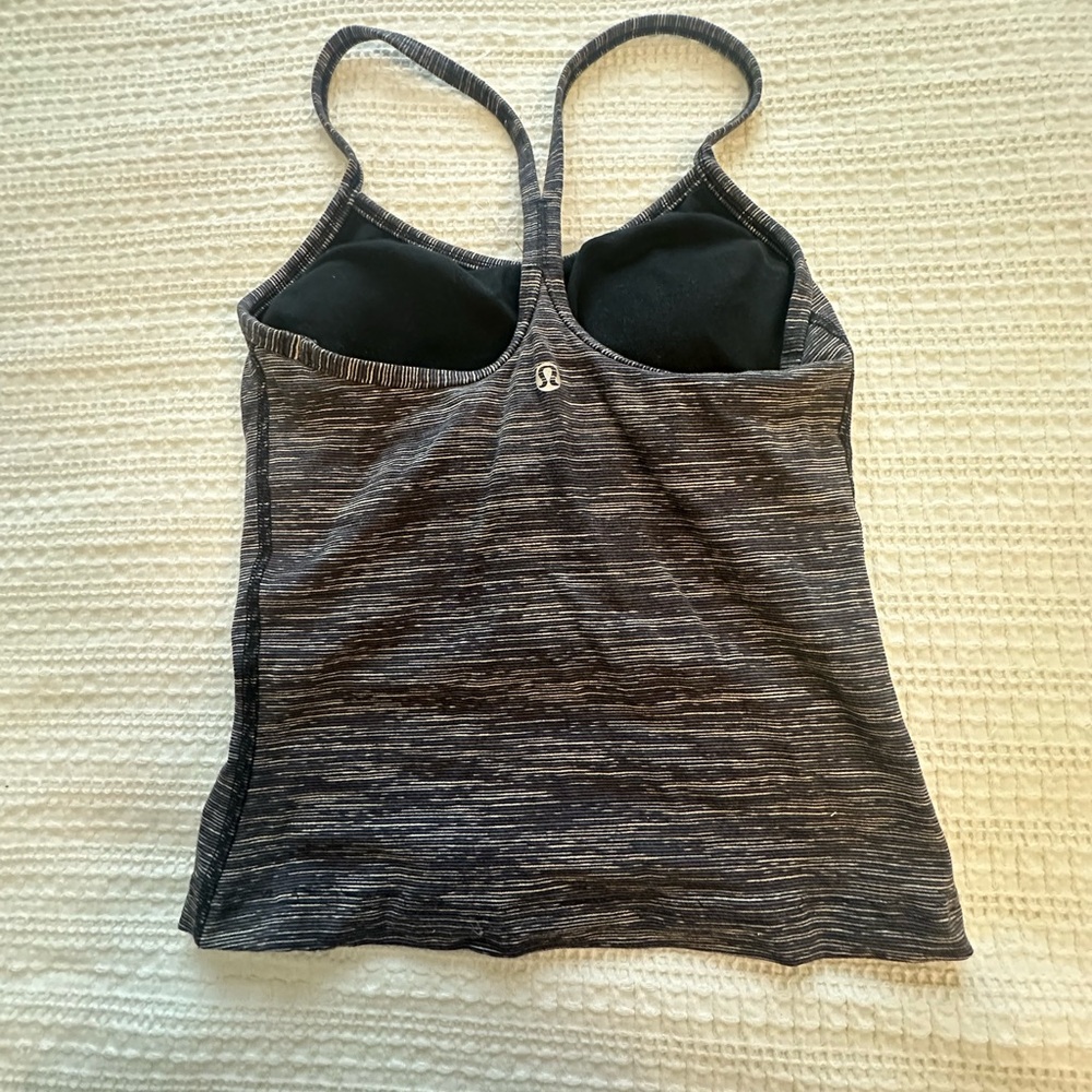 lululemon athletica Women's Black and Gray Crop Top